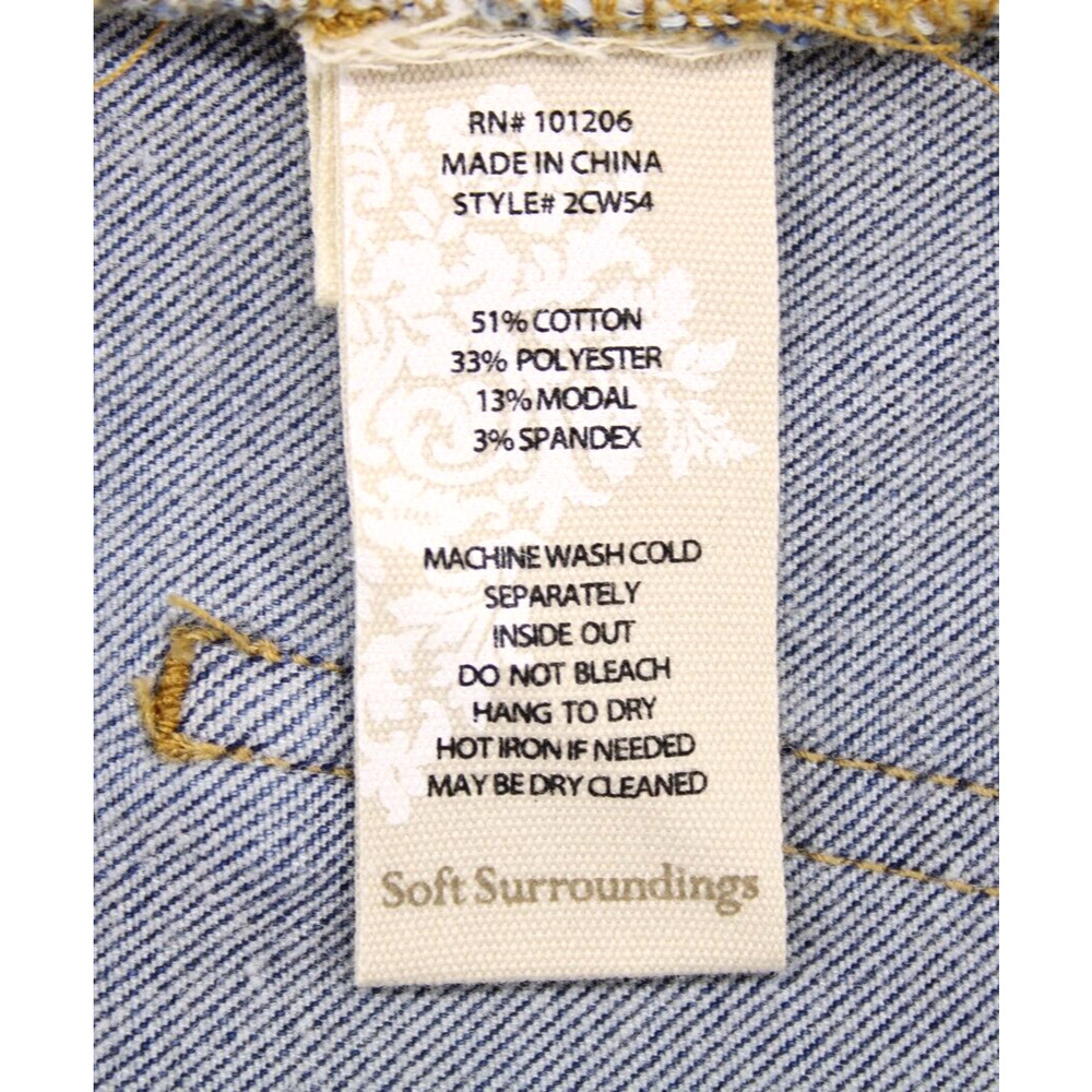 Soft Surroundings The Ultimate High Rise Skinny Ankle Jeans Sliver Lake 8 NEW - Picture 9 of 10